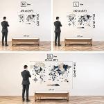 3D Wooden World Map Wall Art Decor