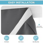 RYB HOME Thermal Insulated French Door Curtain - Gray