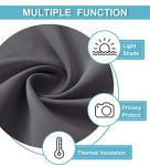 RYB HOME Gray Blackout Curtain for French Doors