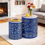 Ultym 2-Pack Vintage Scroll Metal Side Tables