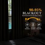 Grey Thermal Insulated Blackout Curtains - 42x84 Inches
