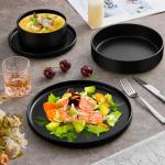Herogo Matte Black Dinnerware Set for 6