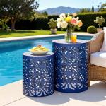 Ultym 2-Pack Vintage Scroll Metal Side Tables