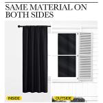 NICETOWN Solid Black Blackout Curtain Panels (2 Pack)
