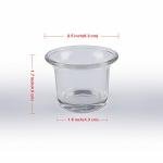 Clear Chunky Glass Tealight Candle Holders - Set of 6