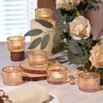 24 Pcs Gold Tealight Candle Holders for Home Decor
