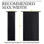 NICETOWN Solid Black Blackout Curtain Panels (2 Pack)