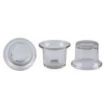 Clear Chunky Glass Tealight Candle Holders - Set of 6