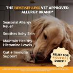 Dog Allergy Relief Immunity Chews - Paw Licking, Itching & Seasonal Allergies - with Colostrum, Probiotics, Turmeric & Salmon Oil - Vet Recommended Anti-Itch Supplement for Dogs (Salmon, 90 Ct)