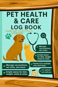 Pet Health Log Book for Dogs, Cats & More