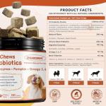 Dog Probiotics with Pumpkin & Fish Oil, 120 Chews