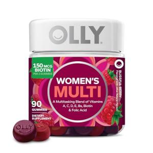 OLLY Women's Multivitamin Gummies, Berry Flavor, 90 Count