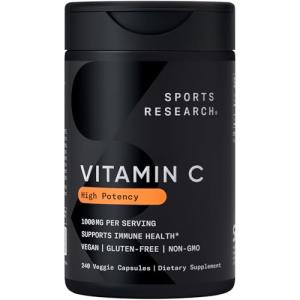 High Potency Vitamin C Vegan Capsules - 240 Count