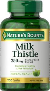 Milk Thistle Capsules for Liver Support, 200 Count