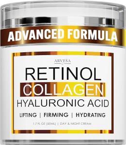 Anti-Aging Retinol Cream with Collagen and Hyaluronic Acid