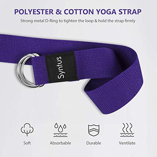 Syntus 2-Pack Soft Non-Slip Yoga Blocks and Straps