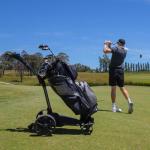 MGI Ai Navigator Halo Remote Electric Golf Caddy Bundle