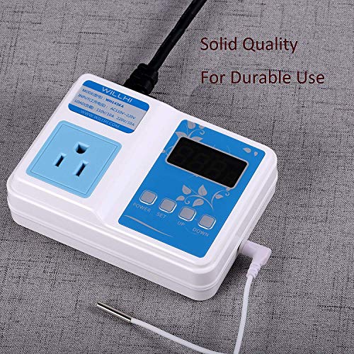 WILLHI WH1436A 110V - 240V Digital Temperature Controller Thermostat Switch NTC 10K Sensor, Improved Version