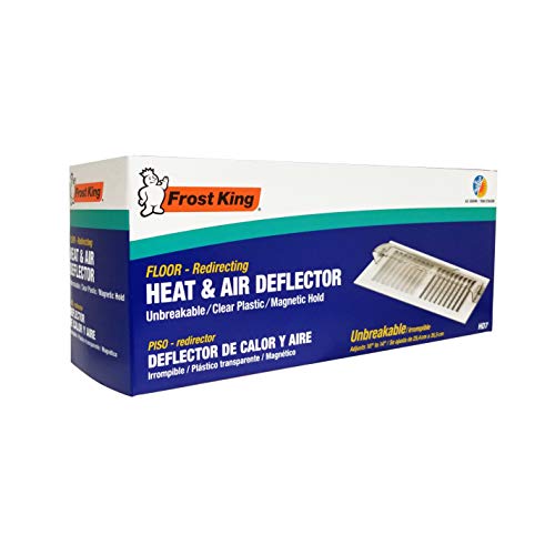 Frost King Unbreakable Heat and Air Deflector, Clear Plastic, 2 3/4” Tall, Width Adjustable 10” to 14”