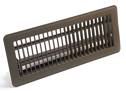 Accord ABFRBR412 Floor Register with Louvered Design, 4-Inch x 12-Inch(Duct Opening Measurements), Brown