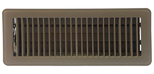 Accord ABFRBR412 Floor Register with Louvered Design, 4-Inch x 12-Inch(Duct Opening Measurements), Brown