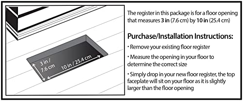 Decor Grates ST310 Classic Collection Décor Design Painted, 3x10 Inches, Floor Register