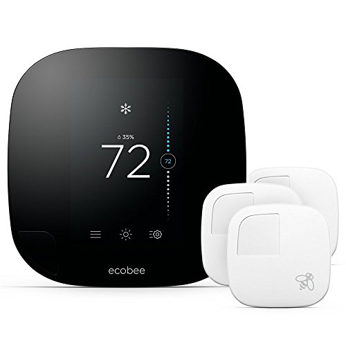 ecobee3 Smart Thermostat & 3 Room Sensors, Works with Alexa