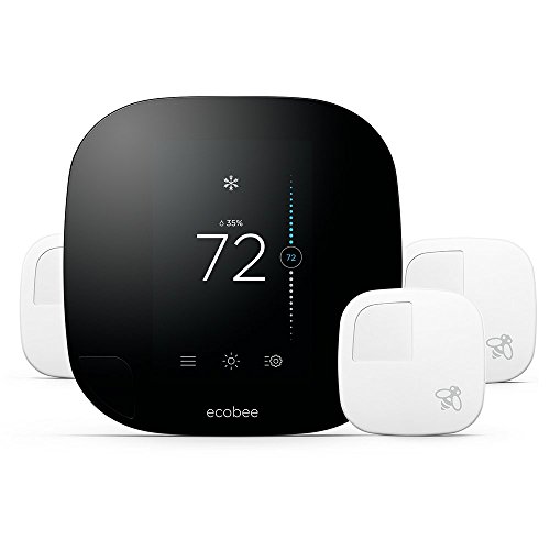 ecobee3 Smart Thermostat & 3 Room Sensors, Works with Alexa
