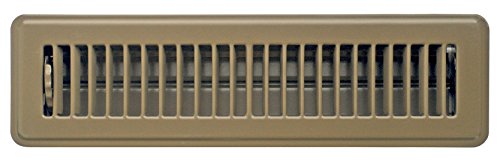 Accord ABFRBR212 Floor Register with Louvered Design, 2-Inch x 12-Inch(Duct Opening Measurements), Brown