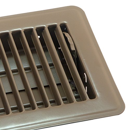 ACCORD ventilation products ABFRBR414 Floor Register with Louvered Design, 4-Inch x 14-Inch, Brown