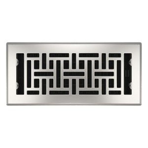 Decor Grates AJH410-NKL Floor Register, 4" x 10", Nickel