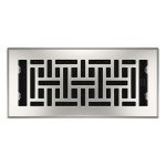 Decor Grates AJH410-NKL Floor Register, 4" x 10", Nickel