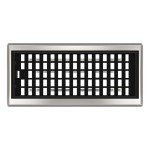 Decor Grates AJH410-NKL Floor Register, 4" x 10", Nickel