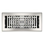 Decor Grates AJH410-NKL Floor Register, 4" x 10", Nickel