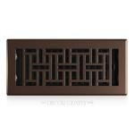 Decor Grates AJH410-RB Oriental Floor Register, 4x10 Inches, Rubbed Bronze Finish