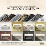 Decor Grates AJH410-RB Oriental Floor Register, 4x10 Inches, Rubbed Bronze Finish