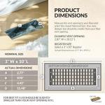 Decor Grates ST310 Classic Collection Décor Design Painted, 3x10 Inches, Floor Register