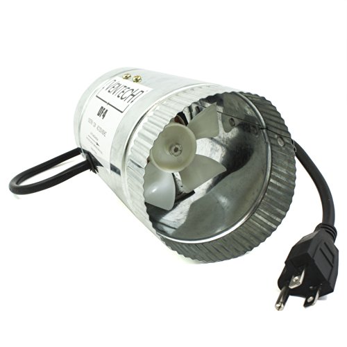 VenTech VT DF-4 DF4 Duct Fan, 100 CFM, 4"