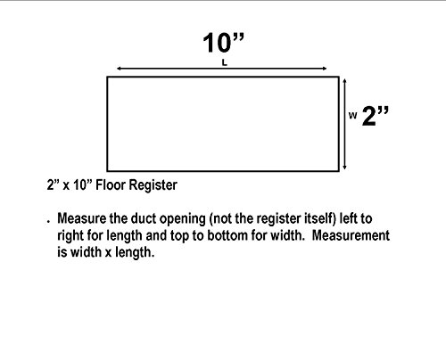 Accord ABFRBR210 Floor Register with Louvered Design, 2-Inch x 10-Inch(Duct Opening Measurements), Brown