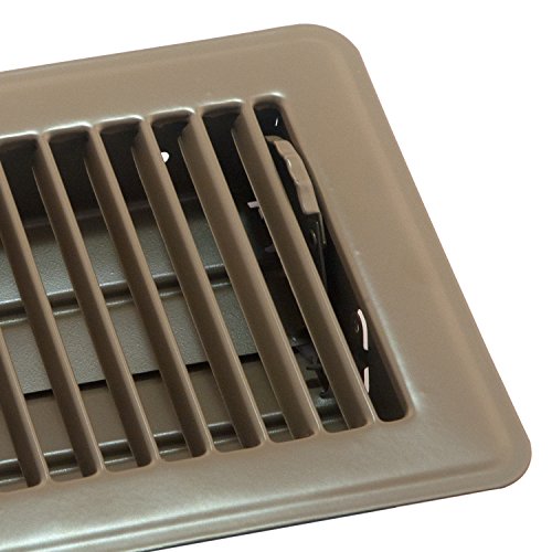Accord ABFRBR410 Floor Register with Louvered Design, 4-Inch x 10-Inch(Duct Opening Measurements), Brown