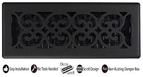 Decor Grates ST412 Classic Collection Décor Design Painted, 4x12 Inches, Floor Register