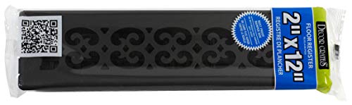 Decor Grates ST212 Classic Collection Décor Design Painted, 2x12 Inches, Floor Register