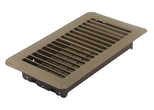 Accord ABFRBR48 Floor Register with Louvered Design, 4-Inch x 8-Inch(Duct Opening Measurements), Brown