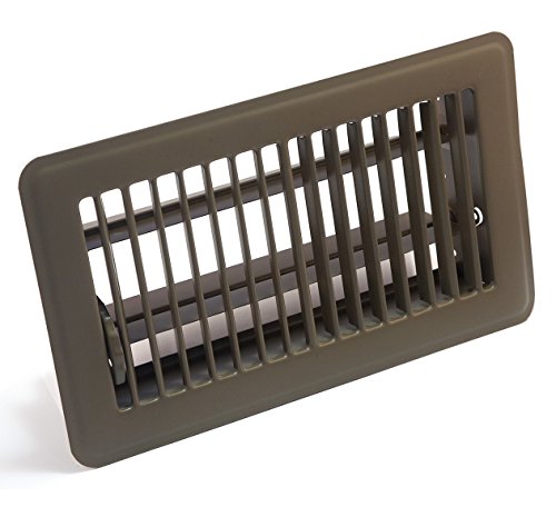 Accord ABFRBR48 Floor Register with Louvered Design, 4-Inch x 8-Inch(Duct Opening Measurements), Brown