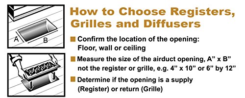 Decor Grates AJH412-NKL Oriental Floor Register, 4x12 Inches, Brushed Nickel