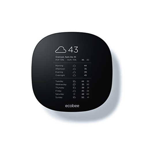 Ecobee3 Lite Thermostat, Wi-Fi, Works with Amazon Alexa