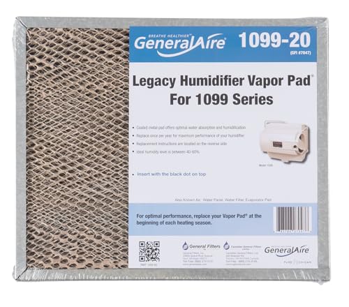 GeneralAire 1099-20 Humidifier Evaporative Water Pad, 1.5" x 14.25" x 12"