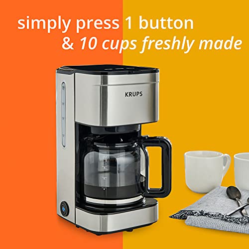 KRUPS Simply Brew 10-Cup Stainless Steel Coffee Maker