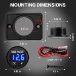 12V 24V Digital Voltage Meter for Marine & Vehicles