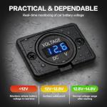 12V 24V Digital Voltage Meter for Marine & Vehicles